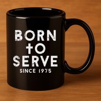 Born To Serve Cross God Jesus Faith Christian 11oz C Handle Ceramic Mug
