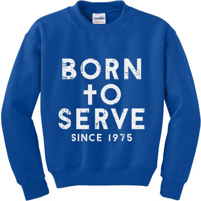 Born To Serve Cross God Jesus Faith Christian Kids Sweatshirt