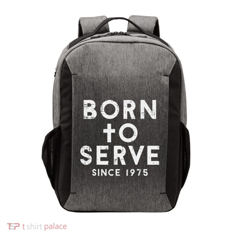 Born To Serve Cross God Jesus Faith Christian Vector Backpack