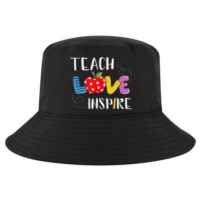 Back To School Teach Love Inspire Teaching Kindness Teacher Cool Comfort Performance Bucket Hat