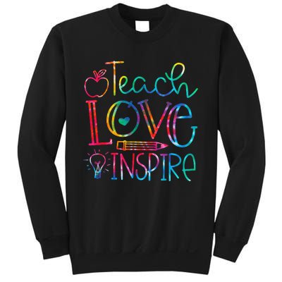 Back To School Teach Love Inspire Teaching Kindness Teacher Sweatshirt