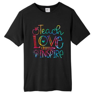 Back To School Teach Love Inspire Teaching Kindness Teacher Tall Fusion ChromaSoft Performance T-Shirt