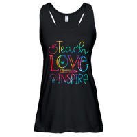 Back To School Teach Love Inspire Teaching Kindness Teacher Ladies Essential Flowy Tank