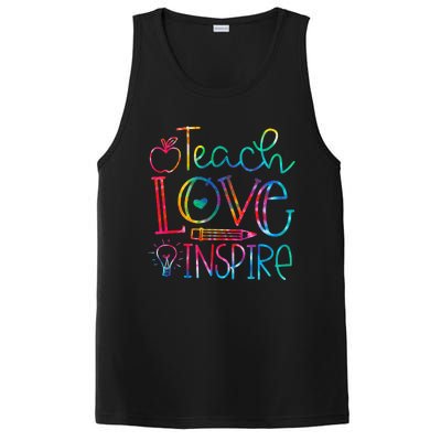 Back To School Teach Love Inspire Teaching Kindness Teacher PosiCharge Competitor Tank