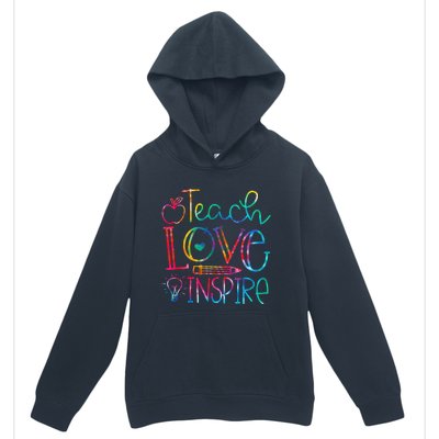 Back To School Teach Love Inspire Teaching Kindness Teacher Urban Pullover Hoodie