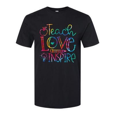 Back To School Teach Love Inspire Teaching Kindness Teacher Softstyle CVC T-Shirt