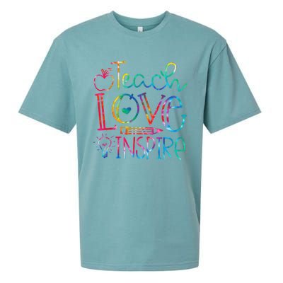 Back To School Teach Love Inspire Teaching Kindness Teacher Sueded Cloud Jersey T-Shirt