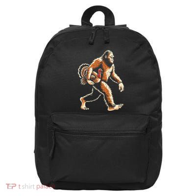 Bigfoot Thanksgiving Sasquatch Turkey 16 in Basic Backpack