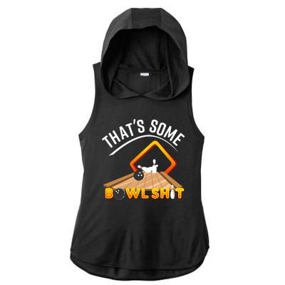 Bowling That Some Bowlshit Ladies PosiCharge Tri-Blend Wicking Draft Hoodie Tank