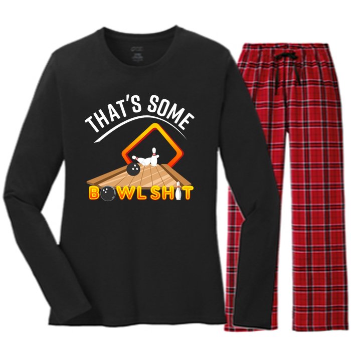 Bowling That Some Bowlshit Women's Long Sleeve Flannel Pajama Set 