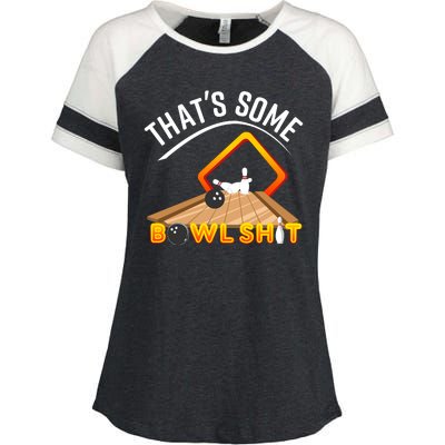 Bowling That Some Bowlshit Enza Ladies Jersey Colorblock Tee