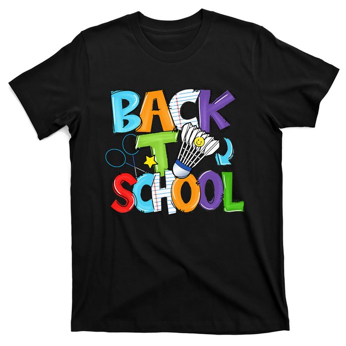 Back To School Badminton Players Funny First Day Of School T-Shirt