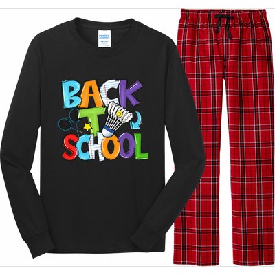 Back To School Badminton Players Funny First Day Of School Long Sleeve Pajama Set