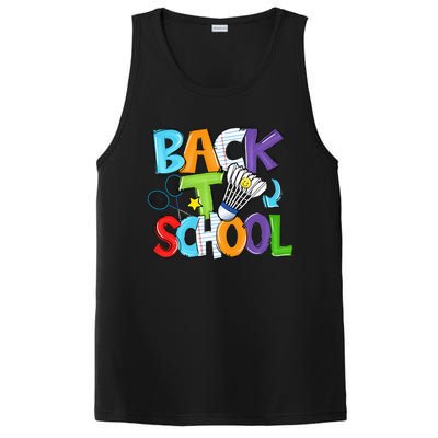 Back To School Badminton Players Funny First Day Of School PosiCharge Competitor Tank