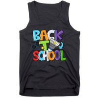 Back To School Badminton Players Funny First Day Of School Tank Top