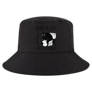 Born To Shit Forced To Wipe Funny Japanese Cat Humor Cool Comfort Performance Bucket Hat