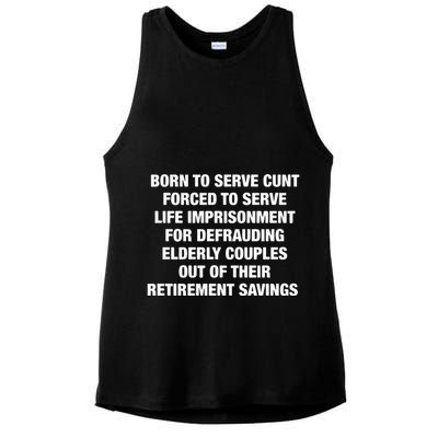 Born To Serve Cunt Forced To Serve Life Imprisonment For Defrauding Elderly Coup Ladies PosiCharge Tri-Blend Wicking Tank