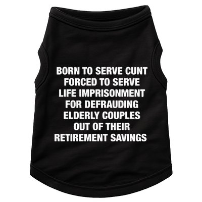 Born To Serve Cunt Forced To Serve Life Imprisonment For Defrauding Elderly Coup Doggie Tank