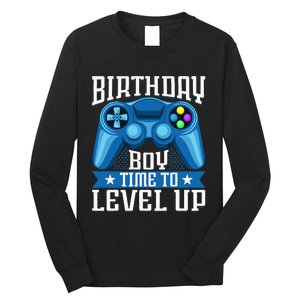 Birthday Time to Level Up Video Game Birthday Gamer Long Sleeve Shirt