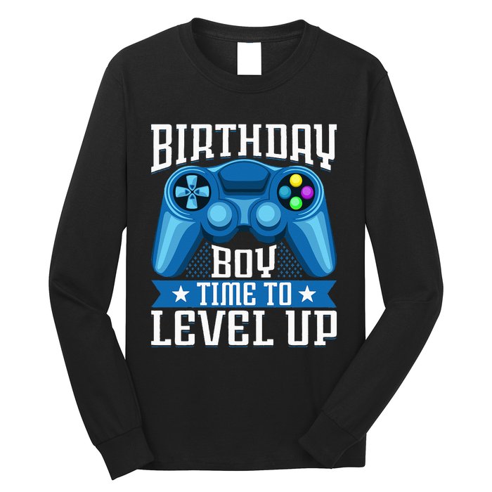 Birthday Time to Level Up Video Game Birthday Gamer Long Sleeve Shirt