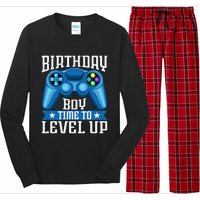 Birthday Time to Level Up Video Game Birthday Gamer Long Sleeve Pajama Set