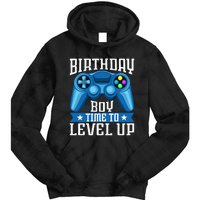 Birthday Time to Level Up Video Game Birthday Gamer Tie Dye Hoodie