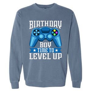 Birthday Time to Level Up Video Game Birthday Gamer Garment-Dyed Sweatshirt