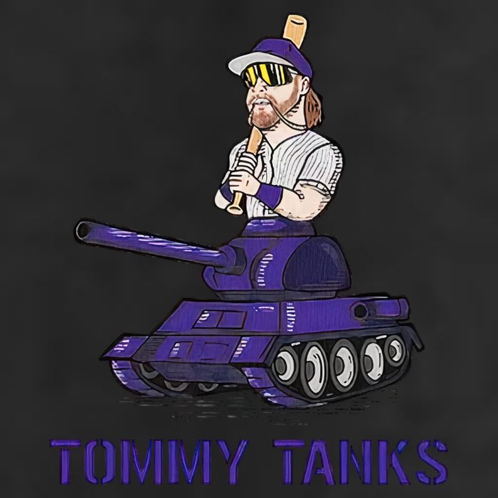 Baseball Tommy Tanks Tommy Funny Tanks Tommy Tanks 7 Panel Mesh Trucker Snapback Hat