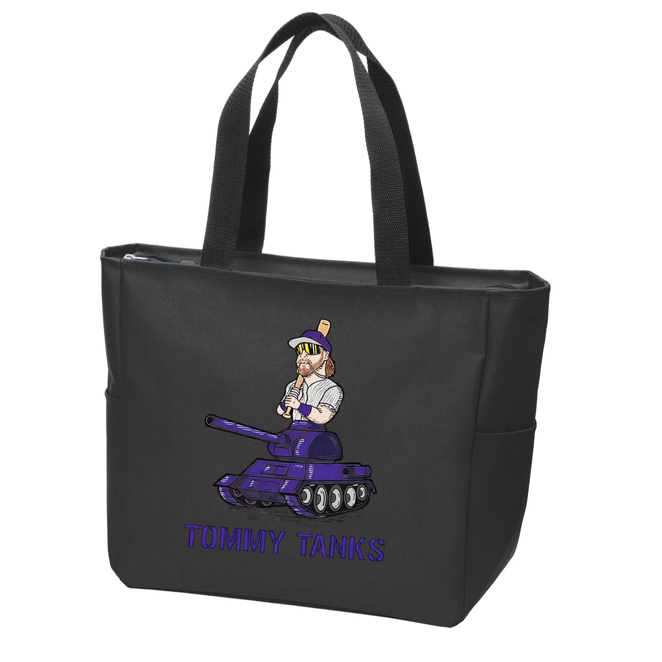 Baseball Tommy Tanks Tommy Funny Tanks Tommy Tanks Zip Tote Bag