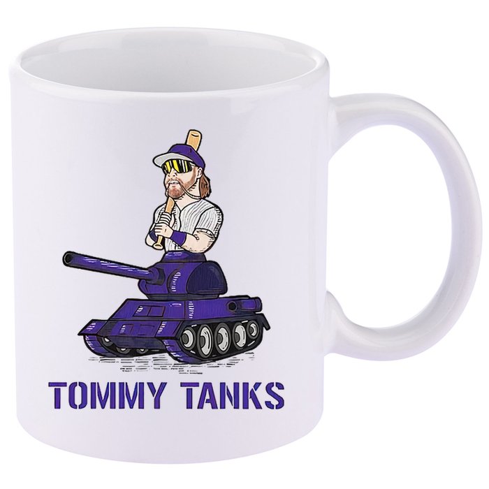 Baseball Tommy Tanks Tommy Funny Tanks Tommy Tanks 11oz C Handle Ceramic Mug