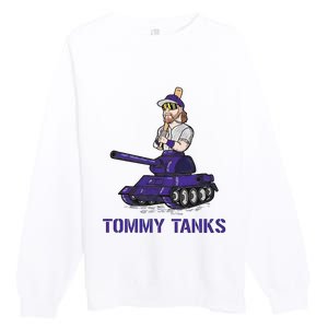 Baseball Tommy Tanks Tommy Funny Tanks Tommy Tanks Premium Crewneck Sweatshirt