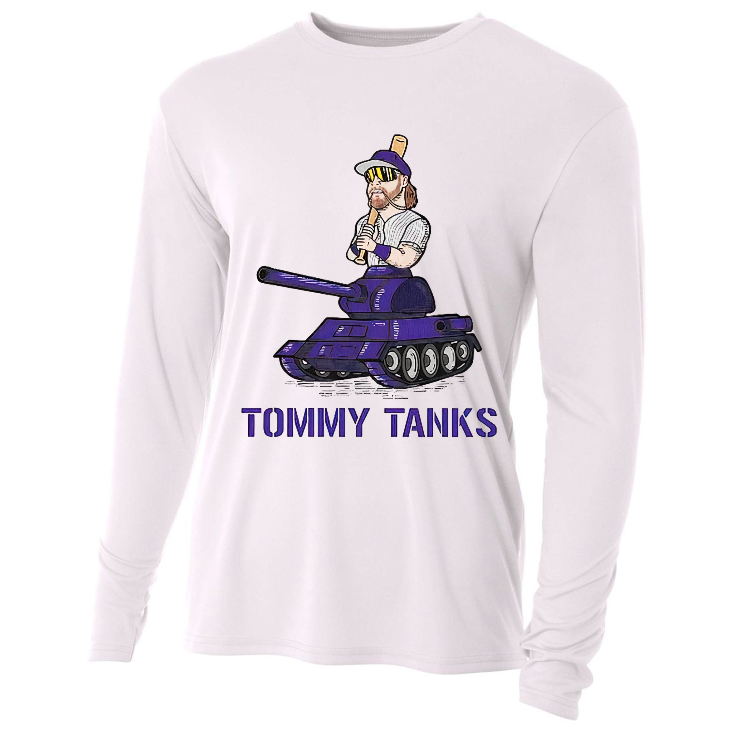 Baseball Tommy Tanks Tommy Funny Tanks Tommy Tanks Cooling Performance Long Sleeve Crew