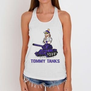 Baseball Tommy Tanks Tommy Funny Tanks Tommy Tanks Women's Knotted Racerback Tank