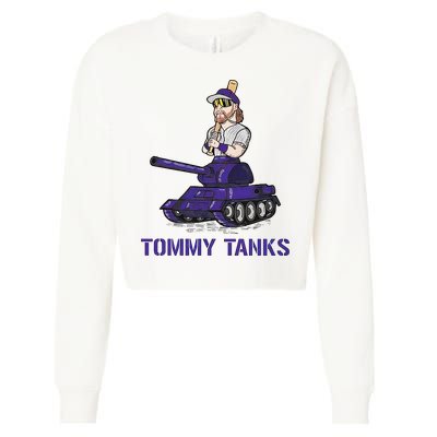 Baseball Tommy Tanks Tommy Funny Tanks Tommy Tanks Cropped Pullover Crew