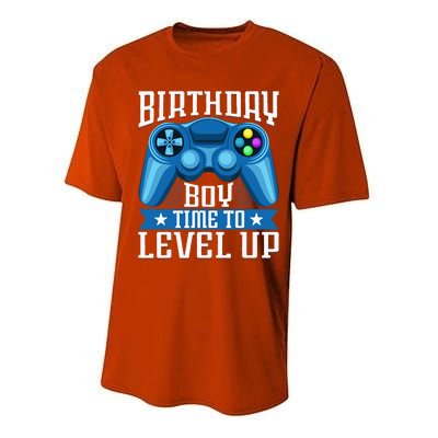 Birthday Time To Level Up Video Game Birthday Gamer Performance Sprint T-Shirt