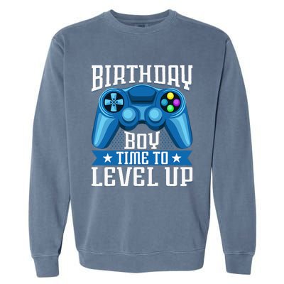 Birthday Time To Level Up Video Game Birthday Gamer Garment-Dyed Sweatshirt