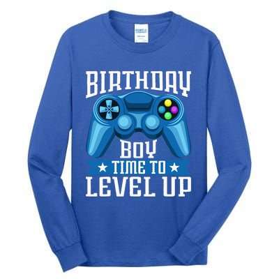 Birthday Time To Level Up Video Game Birthday Gamer Tall Long Sleeve T-Shirt