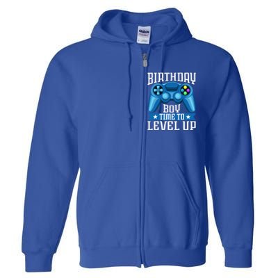 Birthday Time To Level Up Video Game Birthday Gamer Full Zip Hoodie