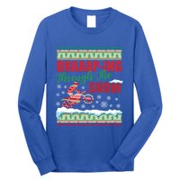 Braaap Through The Snow Ugly Motocross Christmas Long Sleeve Shirt