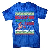 Braaap Through The Snow Ugly Motocross Christmas Tie-Dye T-Shirt