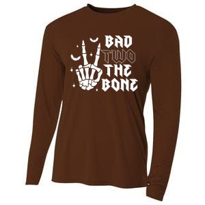 Bad Two The Bone Birthday 2nd 2 Years Old Birthday Cooling Performance Long Sleeve Crew