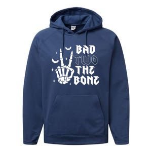 Bad Two The Bone Birthday 2nd 2 Years Old Birthday Performance Fleece Hoodie