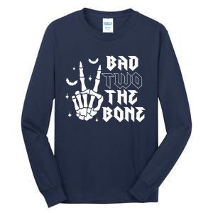 Bad Two The Bone Birthday 2nd 2 Years Old Birthday Tall Long Sleeve T-Shirt