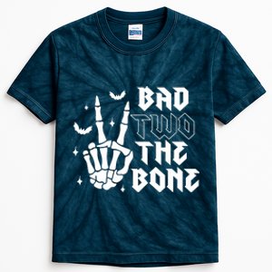 Bad Two The Bone Birthday 2nd 2 Years Old Birthday Kids Tie-Dye T-Shirt