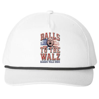 Balls To The Walz Harris Walz 2024 Snapback Five-Panel Rope Hat