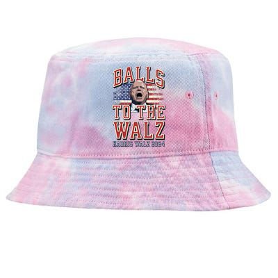 Balls To The Walz Harris Walz 2024 Tie-Dyed Bucket Hat