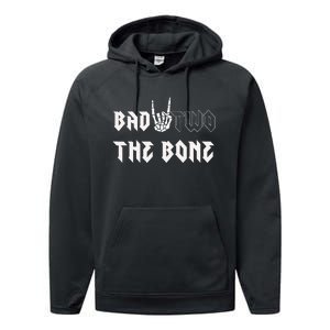 Bad Two The Bone Birthday 2nd 2 Years Old Birthday Boy Girl Performance Fleece Hoodie