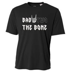 Bad Two The Bone Birthday 2nd 2 Years Old Birthday Boy Girl Cooling Performance Crew T-Shirt