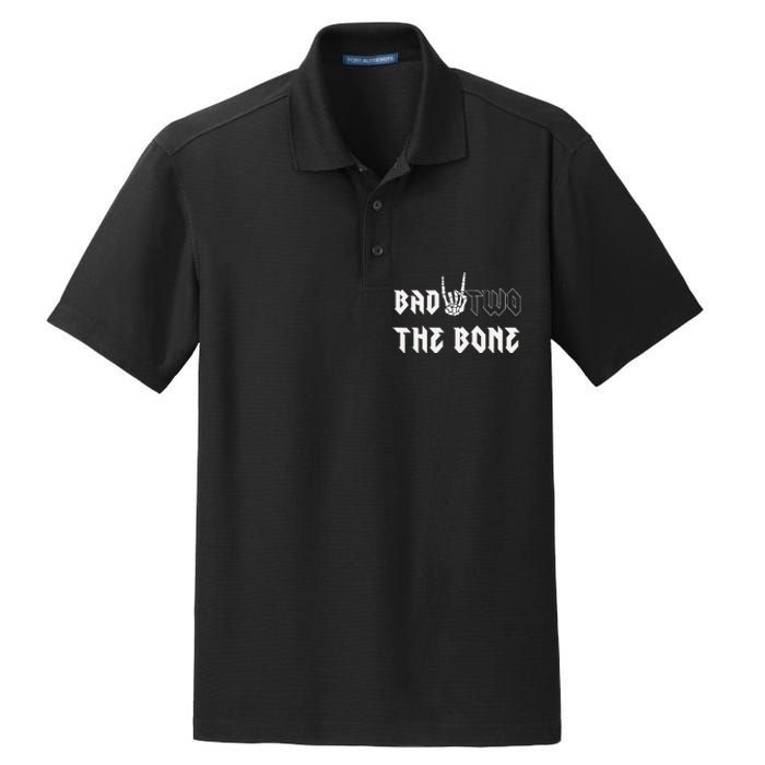 Bad Two The Bone Birthday 2nd 2 Years Old Birthday Boy Girl Dry Zone Grid Polo