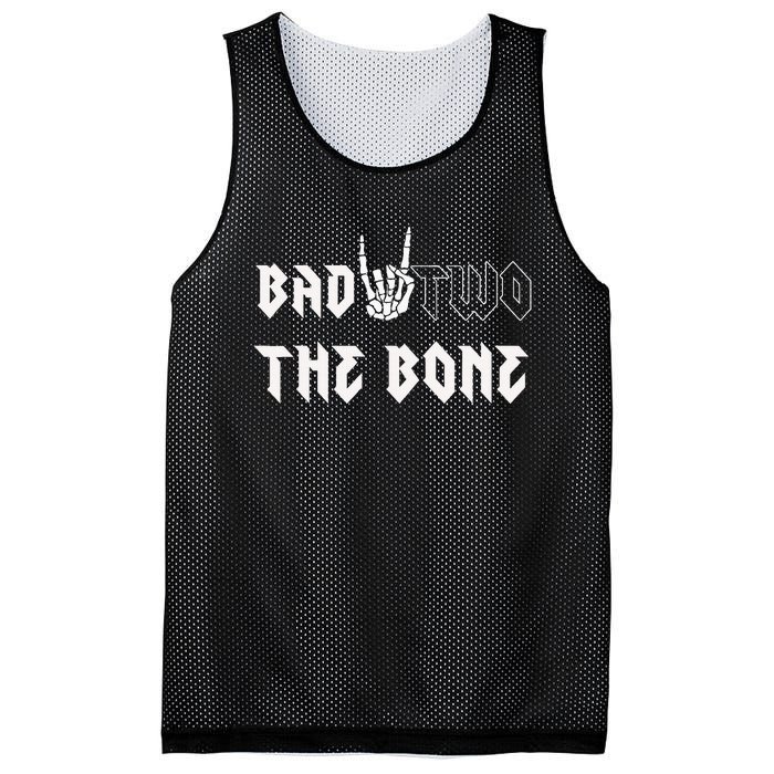 Bad Two The Bone Birthday 2nd 2 Years Old Birthday Boy Girl Mesh Reversible Basketball Jersey Tank